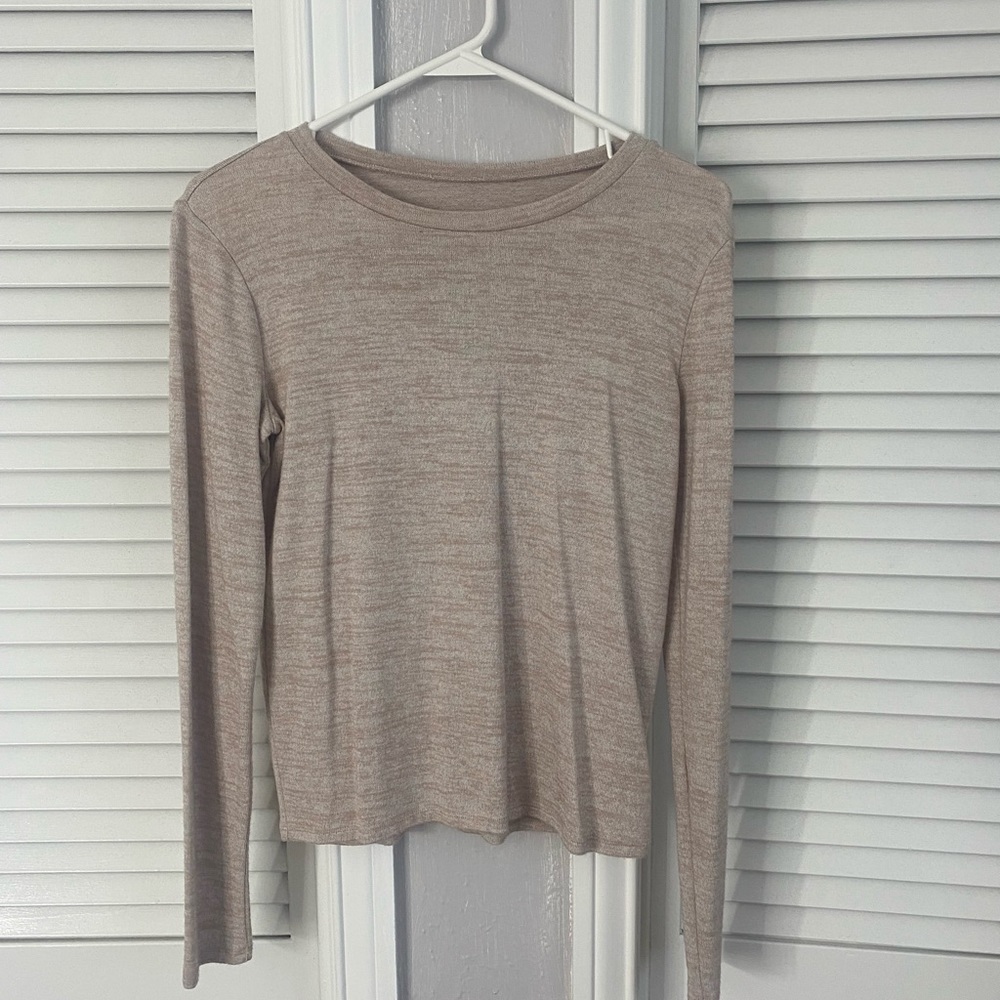 cream long sleeve top